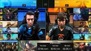 FNC vs OG Game 2 Highlights - FNATIC vs ORIGEN EU LCS Week 4 Summer 2016