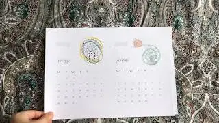 Calendar Template 2023. Minimal Boho floral design. By Rose Design