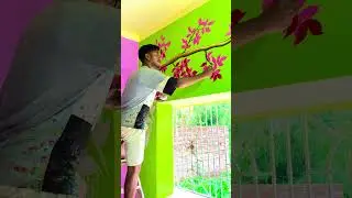 simple tree wall painting tutorial part-1 #rangchobi_wallart