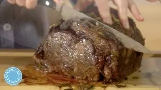 Carving Prime Rib Roast - Martha Stewart Cooking School - Martha Stewart