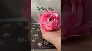 Tissue Flower making tutorial 🌸 #diy #tissue #flowers  #tutorial