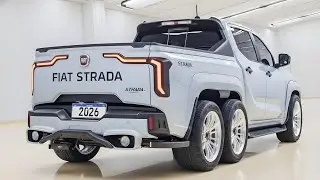 A Fiat acaba de construir uma picape 6x6 🤯 A Fiat Strada 6x6 2026 é um MONSTRO MINI CAMIONETE