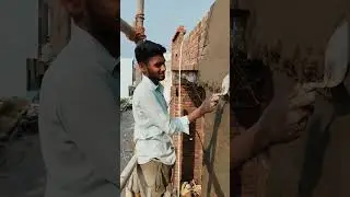 There is a correct method to level down thick plaster using a trowel #plasterwork #viral