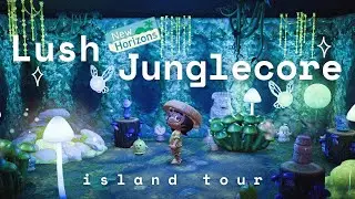 a lush junglecore experience... 🌴 🌺 🌿 🦩 ~ animal crossing 6am island tour!