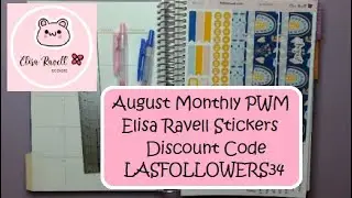 August Monthly PWM Elisa Ravell Stickers