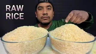 RAW RICE EATING VIDEOS | RAW RICE | MUKBANG ASMR | BIG BITE | FOOD | RAW RICE EATING