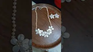 Shell & real pearl customized set//9381896129#divya #fashion #cz #customization #shortsviral #jadau