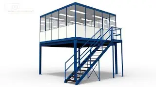Hallenb&uuml;ro auf B&uuml;hne zur Erhaltung der Lagerfl&auml;che