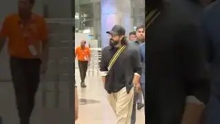 #GlobalStar #RamCharan returns to Hyderabad in style,airport fashion on point,aura unmatched. #Peddi