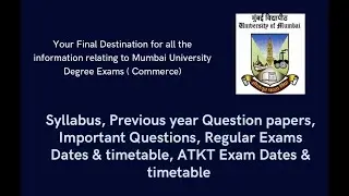 Mumbai University Exam Timetable and Paper Pattern discussion