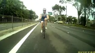 Cycling - Dropped chain + rescue push. Running over a water bottle at speed.