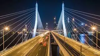Construction of a suspension bridge and future. 