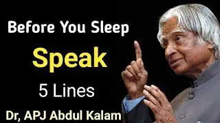 Before You Sleep Speak 5 Lines // DR, APJ Abdul kalam Motivational quotes || Tarakdaiya 