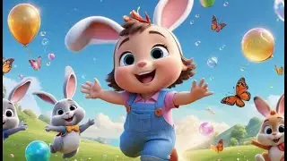 Ricky Rabbit Blows Bubbles | Bubble Song for Kids | Fun and Learning Playtime