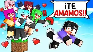 ¡1 CHICO vs 5 FANS LOCAS en UN BLOQUE en MINECRAFT! 😨💥 RETO CHICAS vs CHICOS en MINECRAFT😍SRJUANCHO