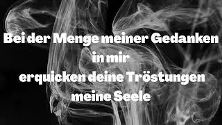 🧱 Bei der Menge meiner Gedanken in mir 🌱 erquicken deine Tr&ouml;stungen meine Seele