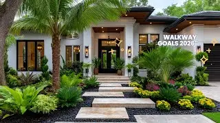 Front Yard Walkway Ideas 2026: Modern Tropical Paths That Instantly Impress