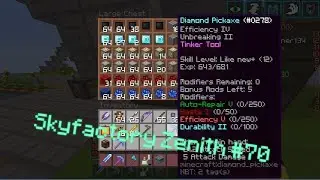 Tinkers' Tools + Collecting cobblestone (voidrealms skyfactory zenith #70) (minecraft)