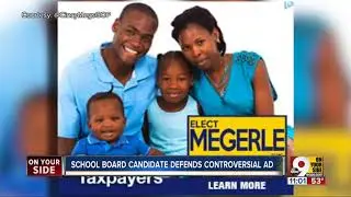 School board candidate Steve Megerle defends controversial ad