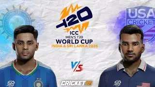 🔴 India vs USA ICC Men's T20 World Cup 2026 T20 Match | Cricket 26 Live - SR Gamer