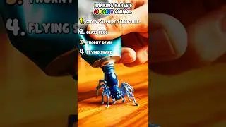 🕷️🌈 Ink Tube Animal Ranking! Thorny Devil, Glass Frog, Flying Snake & Sapphire Tarantula 🐍✨