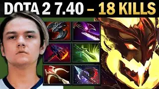 Shadow Fiend Pro Carry with Pike and 18 Kills - 7.41 Dota