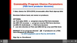 Carl Zulauf - 2014 Farm Bill Crop Program Decisions - Program Choice