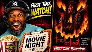 🔥 FIRST TIME WATCHING Trick or Treat (1986) | This 80s Horror Went HARD 🎸😱