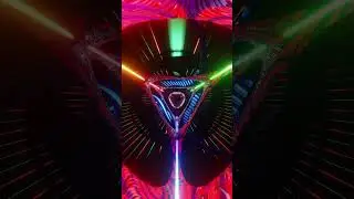 Close up of neon colored object with neon background. Looped animation VJ Background