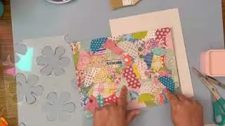 Another version of Mid-century Flower Power - a collage tutorial