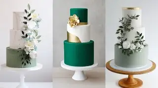 Green And White Color Theme Wedding Cake Designs || Wedding Cakes || Cake Designs
