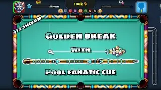 GOLDEN BREAK WITH POOL FANATIC CUE || ONE SHOT WIN || 9 BALL POOL !!! 🎱