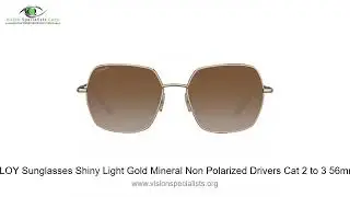 Serengeti LOY Sunglasses Shiny Light Gold Mineral Non Polarized Drivers Cat 2 to 3 56mm   0 0 5 4