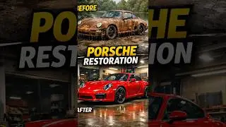 Extreme Porsche 911 Restoration | Rusted to Red Beast #restorationasmr #luxurycar #shorts #trending