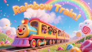 Rainbow Train 🚂🌈 | Magical Candy Adventure Song for Kids | Fun 3D Animated Nursery Rhyme