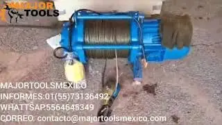 Malacate eléctrico de cable capacidad 500kgs a 1000kgs con 100mts de cable máx.