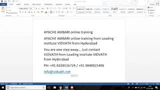 apache ambari online training