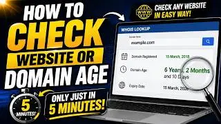 How to check website or domain age only just in 5 minutes?