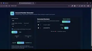 Account Number Generator built with Python, HTML/CSS and JavaScript