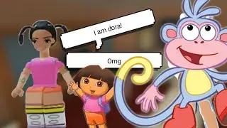 I met dora in roblox// murder mystery/ meme edit