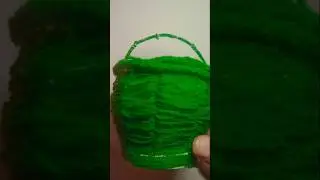DIY 🧶yarn basket 🧺 creative #ytshorts #diy #art #craft