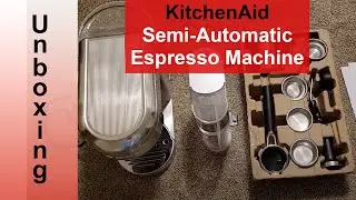 KitchenAid Metal Semi-Automatic Espresso Machine and Automatic Milk Frother Attachment Unboxing