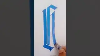 Calligraphy. Gothic letter (H) with pilot parallel pen like and subscribe