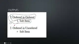 html practical 9 nested ordered and unordered list