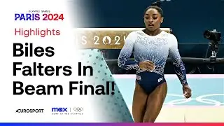 USA'S SIMONE BILES FALLS OFF THE BEAM 🤯 | #Paris2024 #Olympics