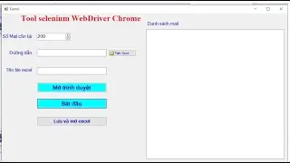 Tool Selenium WebDriver Chrome, AutoClick, Auto Login and Download Email Outlook