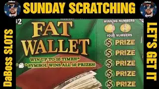 SUNDAY SCRATCHING with DaBoss SLOTS on FAT WALLET SCRATCH CARD #dabossslots