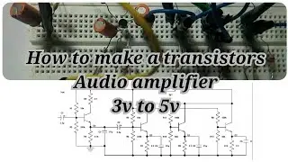 How to make an audio amplifier using transistors bc547