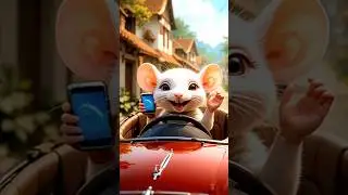 Rat is Driving car while talking to Baldau #krishna #ai #rat #baldau #cartoon #shorts #animation