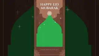 Eid Mubarak Golden Greeting Green Screen 2023 #greenscreen #youtube